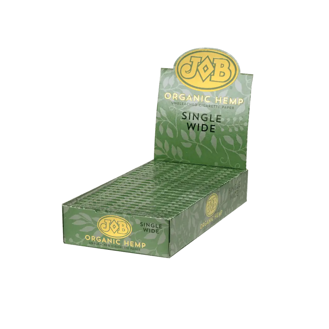 JOB Single Wide Organic Hemp Unbleached Rolling Papers - Slow Burning Cigarette Papers