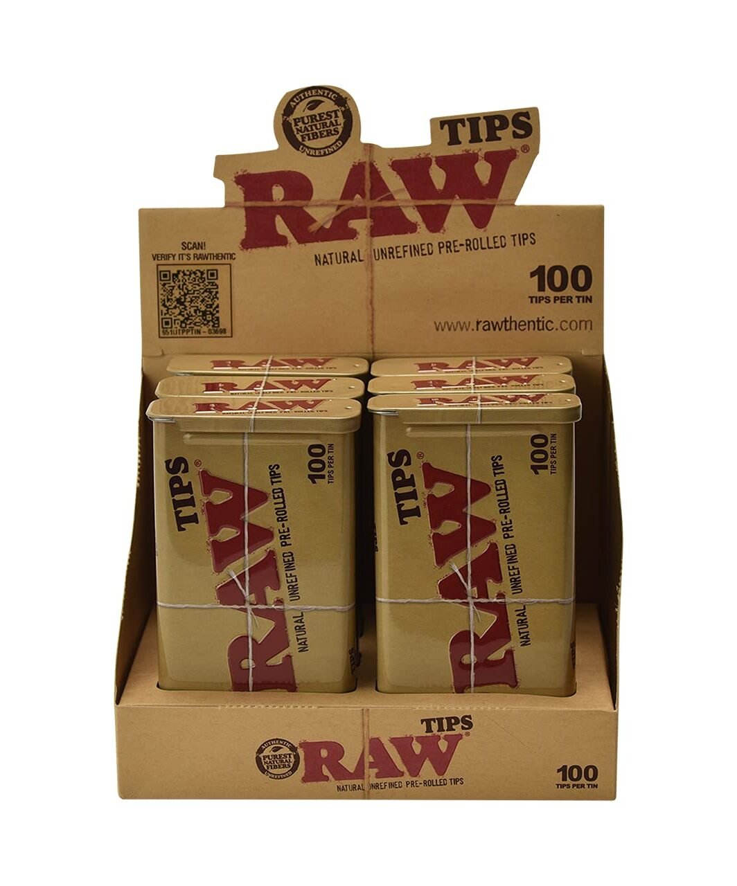 RAW Pre-Rolled Tips 6ct