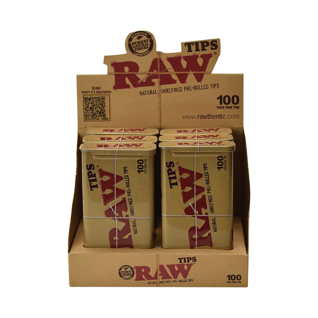 RAW Pre-Rolled Tips 6ct