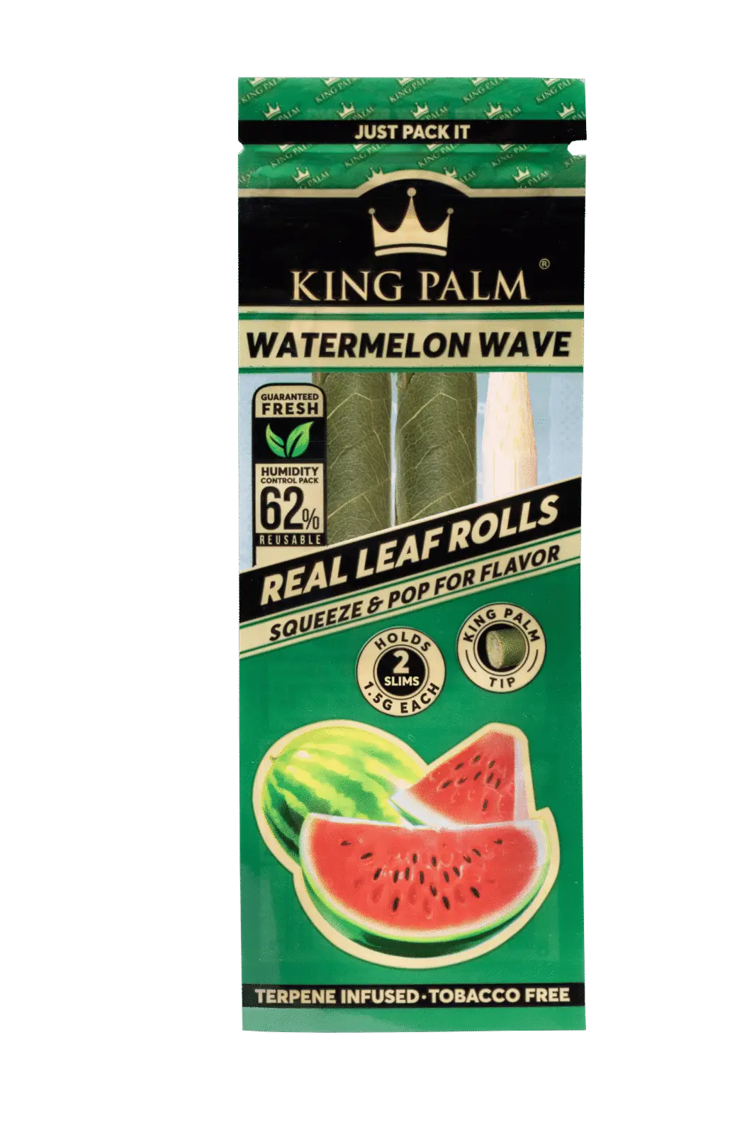 King Palm Watermelon Wave Slim Real Leaf Rolls