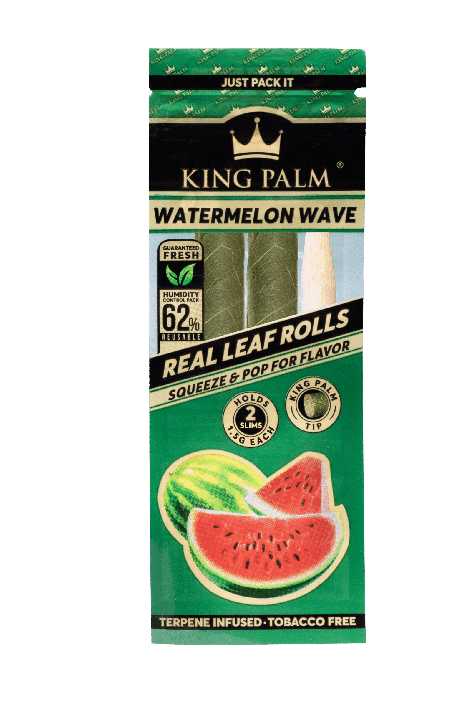 King Palm Watermelon Wave Slim Real Leaf Rolls