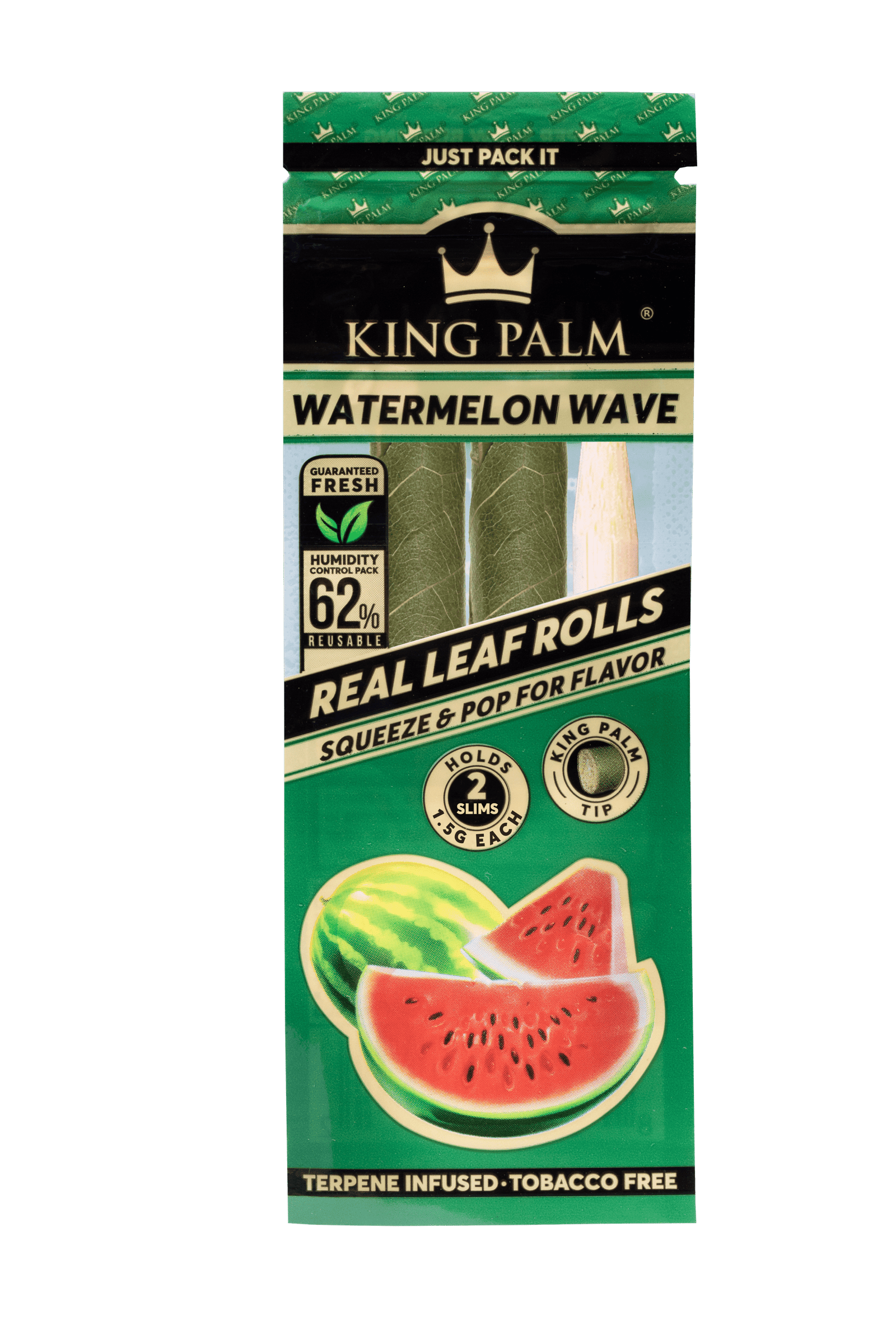 King Palm Watermelon Wave Slim Real Leaf Rolls