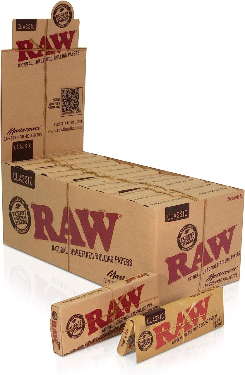 RAW Classic Masterpiece 1¼+ Pre-Rolled Tips - 24ct