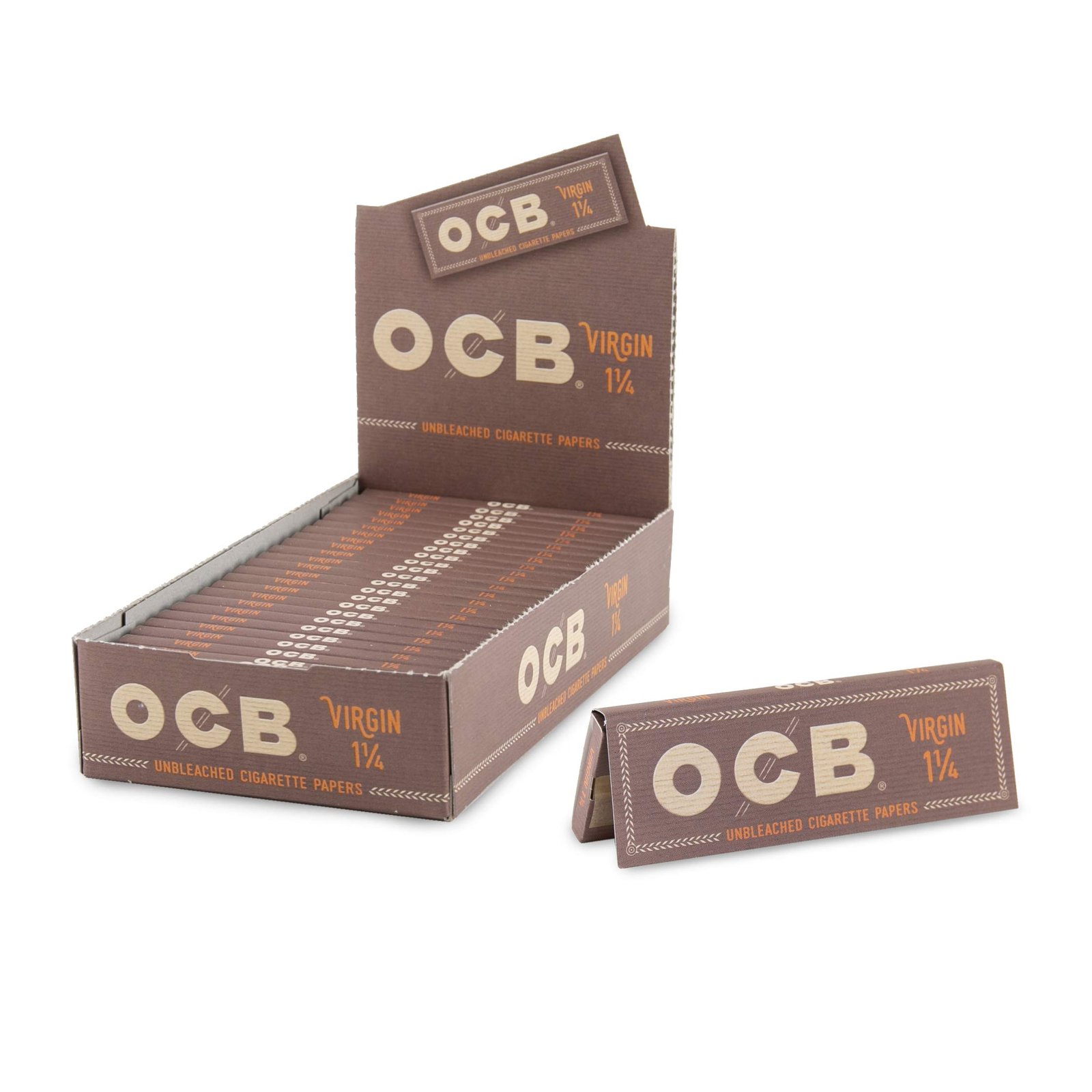 OCB Virgin 1¼ Unbleached Cigarette Papers - 24ct