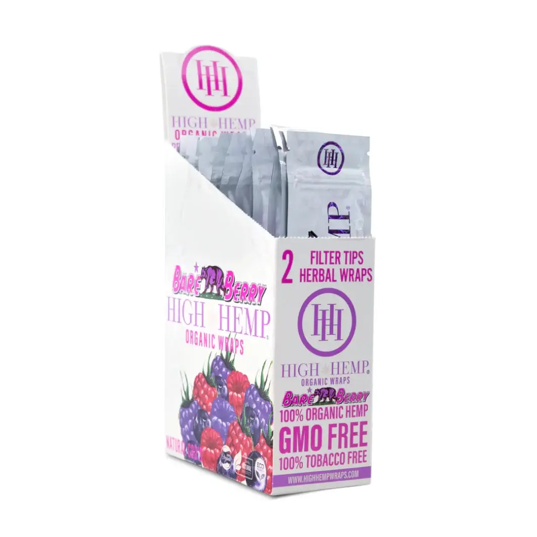 High Hemp Bare Berry Wraps - Box (25 Pouches)