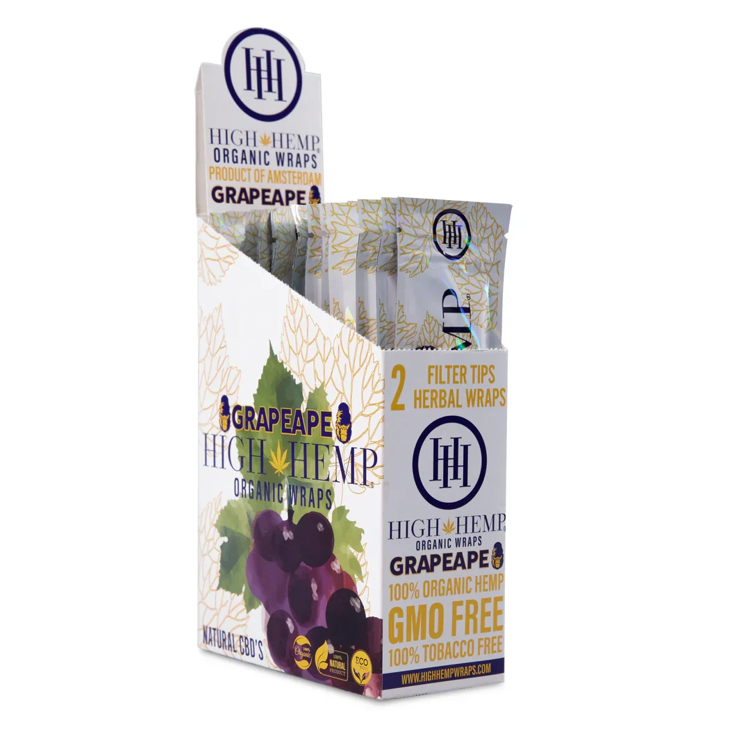 High Hemp GrapeApe Wraps - Box (25 Pouches)