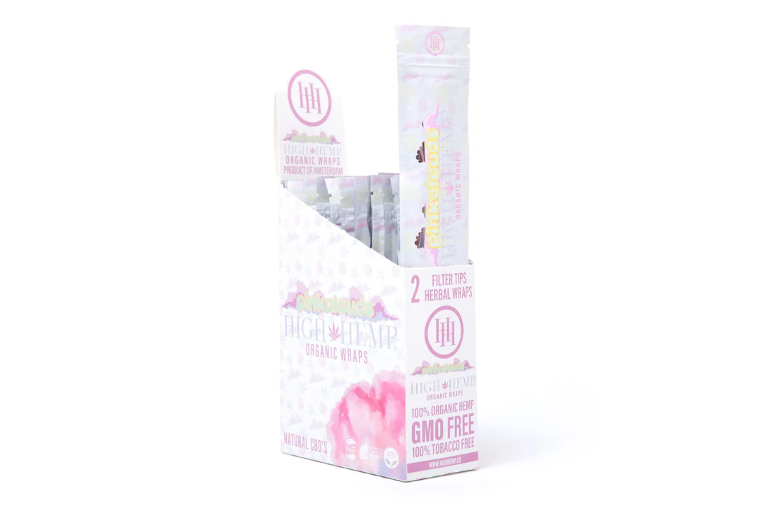 High Hemp Pink Clouds Wraps - Box (25 Pouches)