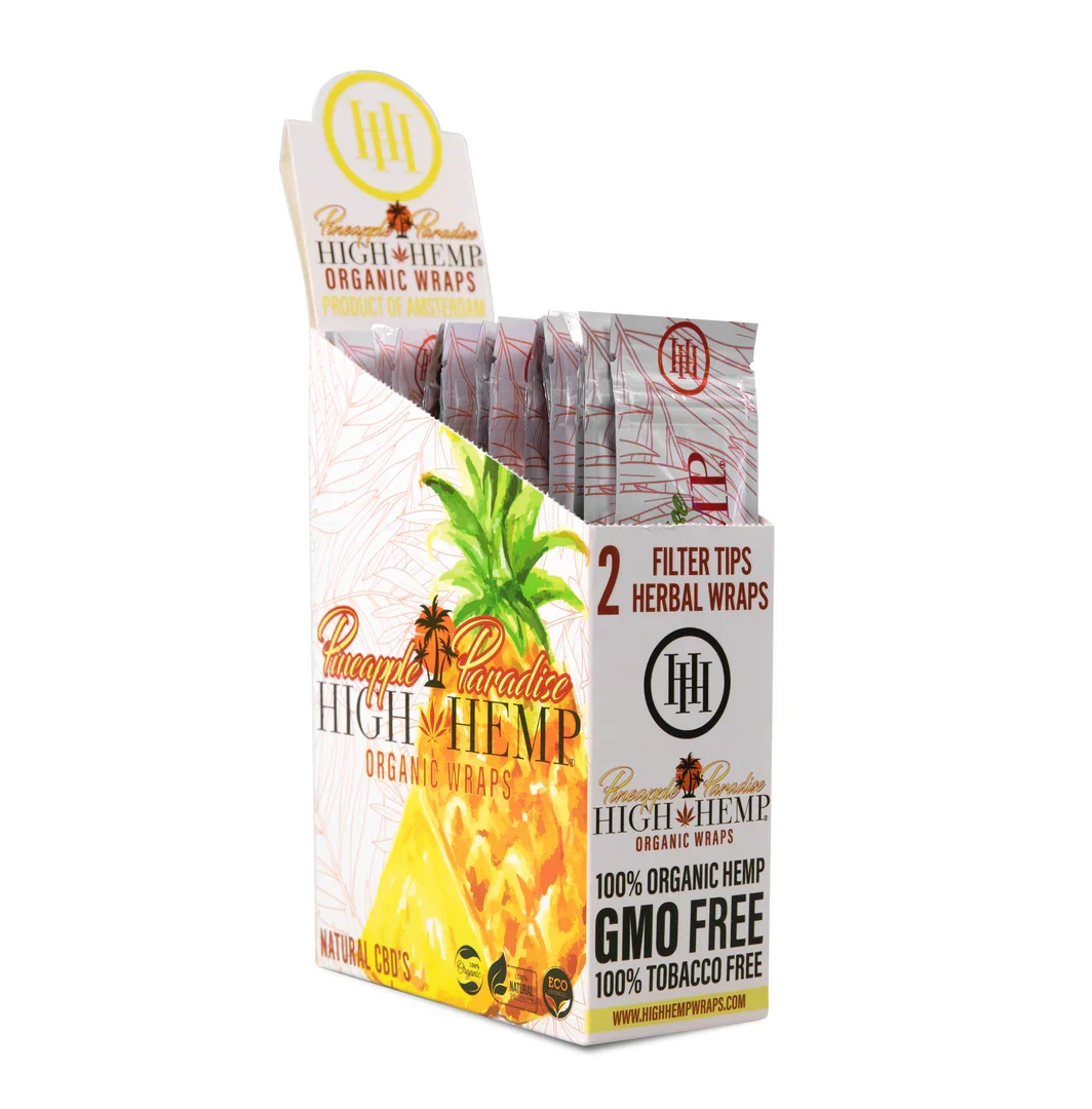 High Hemp Pineapple Paradise Wraps - Box (25 Pouches)