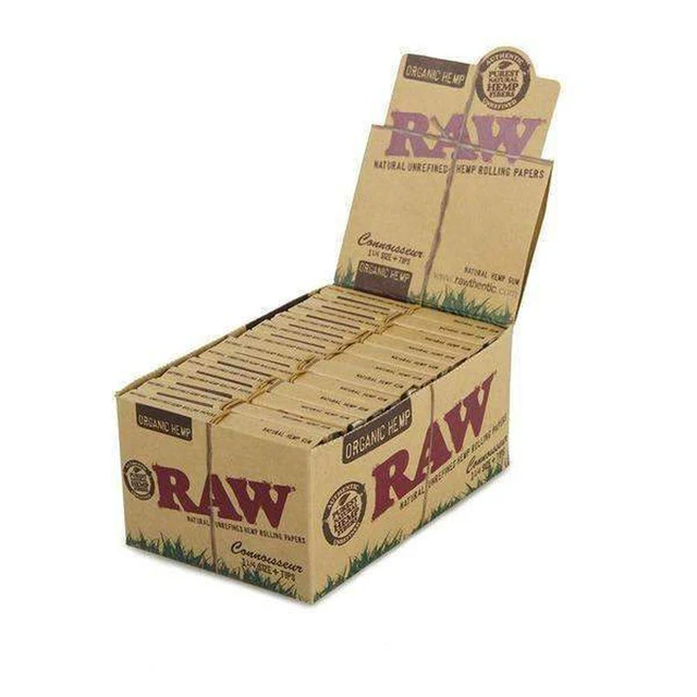 RAW Organic Hemp Connoisseur 1¼ size + Tips - 24ct