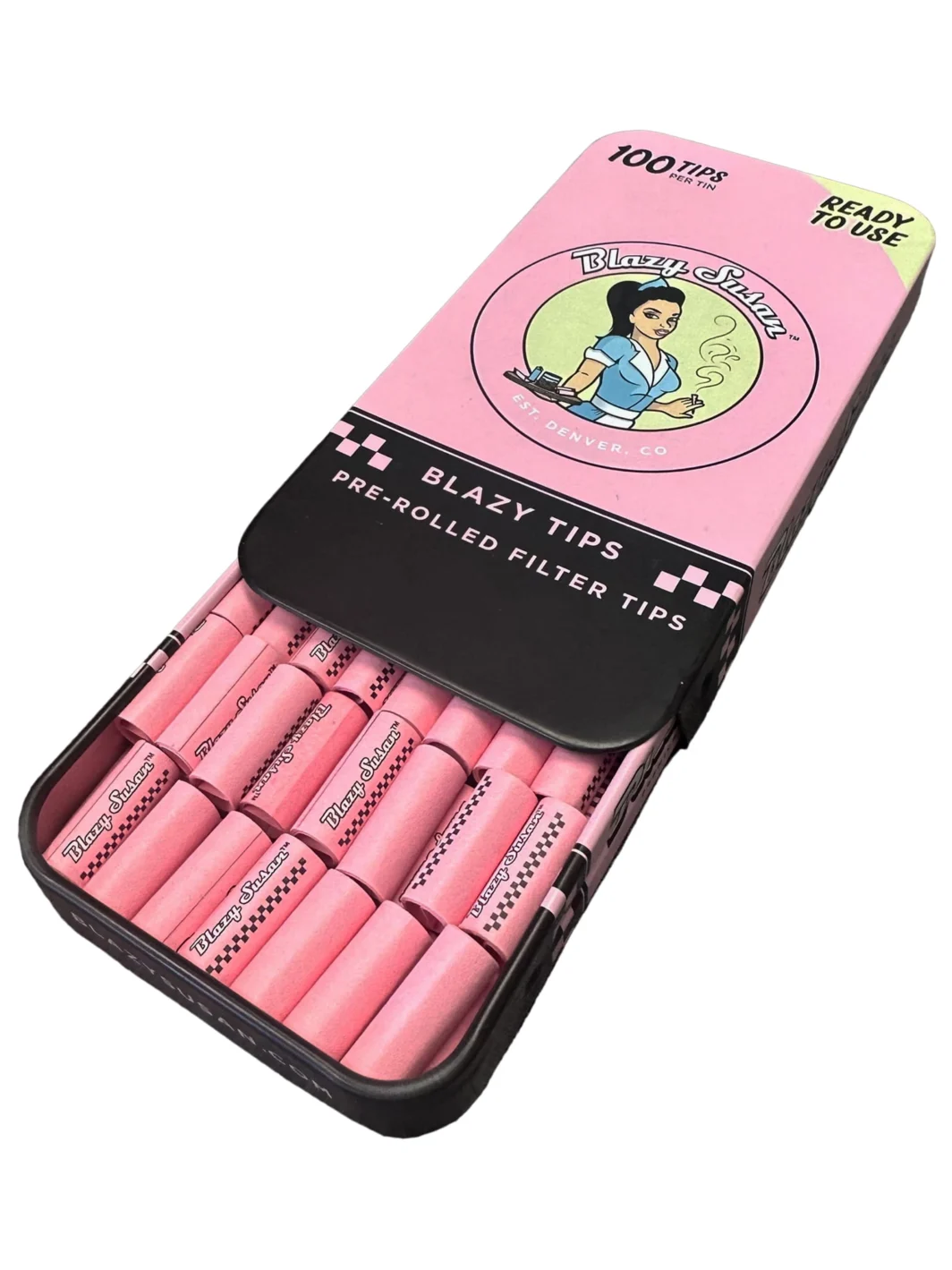 Blazy Susan Pink Blazy Tips Pre-Rolled Filter Tips