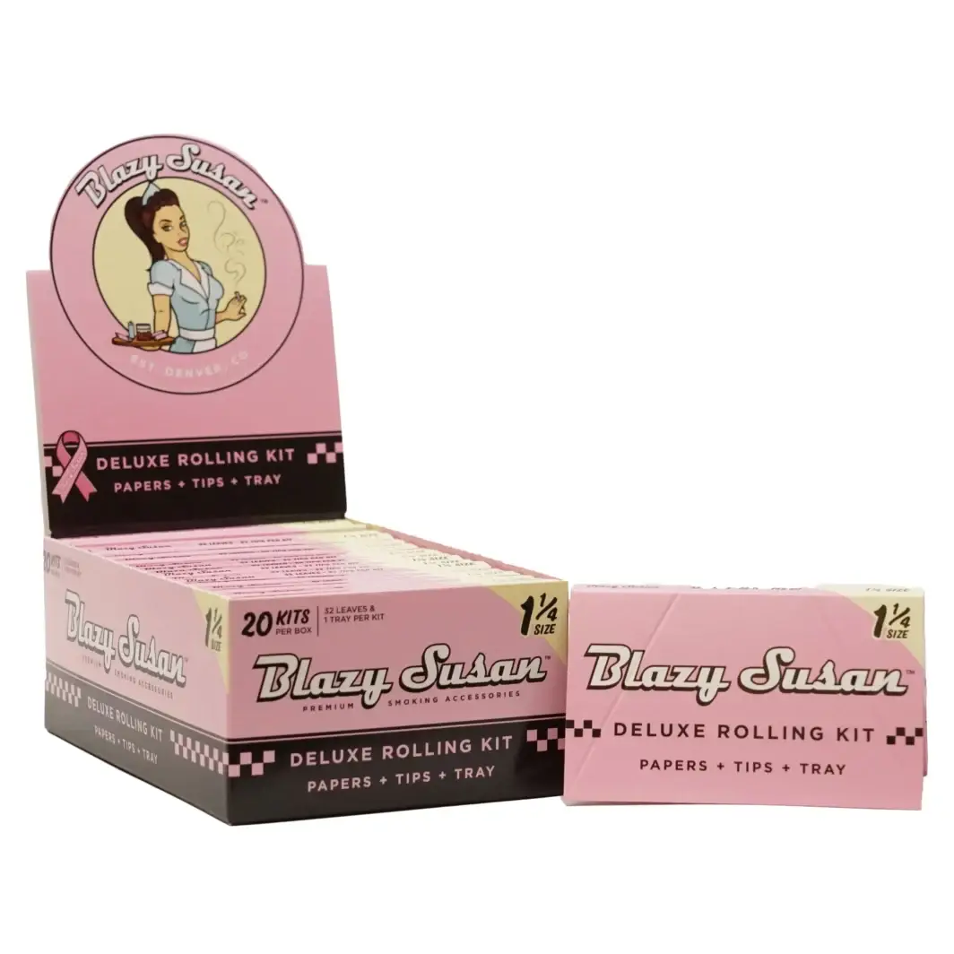 Blazy Susan 1¼ Pink Rolling Papers - 20 Kits