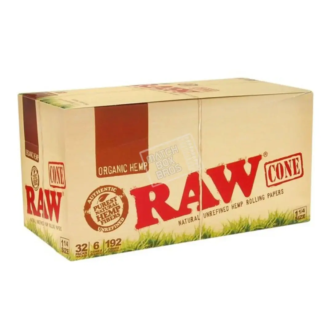 RAW 1¼ Size Organic Hemp Cone - 50cones