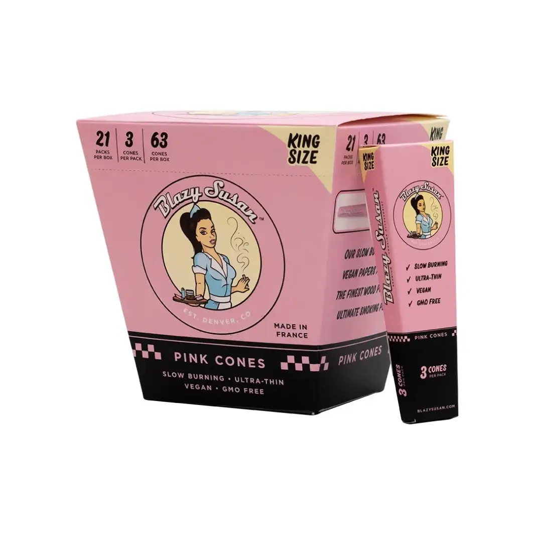 Blazy Susan Pink Cones King Size - 21ct