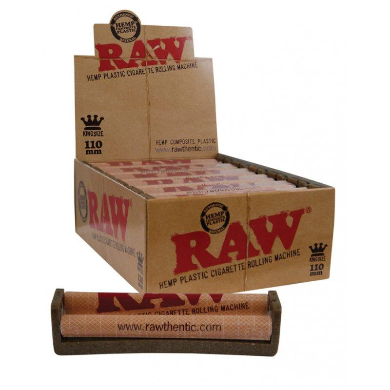 RAW Hemp Plastic Cigarette Rolling Machine 110mm - 12ct