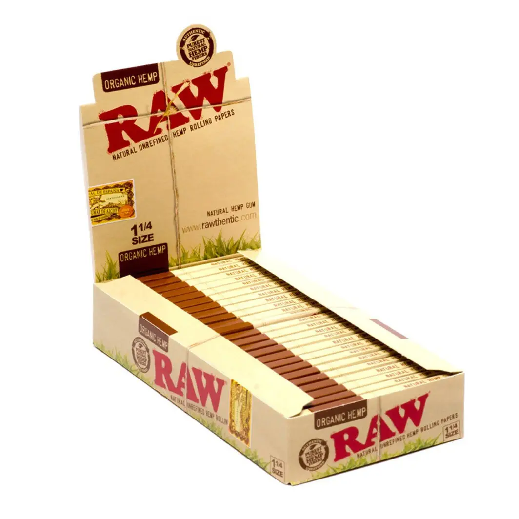 RAW Organic Hemp 1¼ Slow Burning Organic Hemp Papers - 24ct