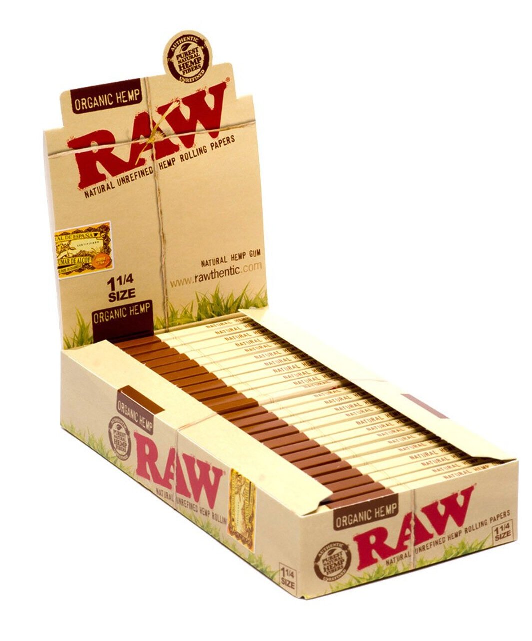 RAW Organic Hemp 1¼ Slow Burning Organic Hemp Papers - 24ct