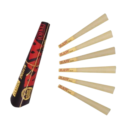 RAW Black 1¼ Size Classic Cone - 1cone
