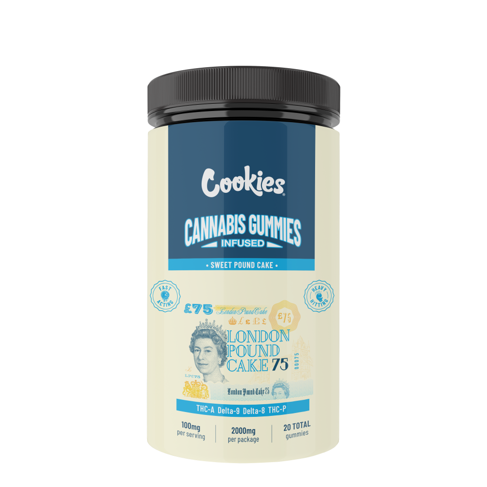 London Pound Cake Cookies Infused Gummies - 25ct