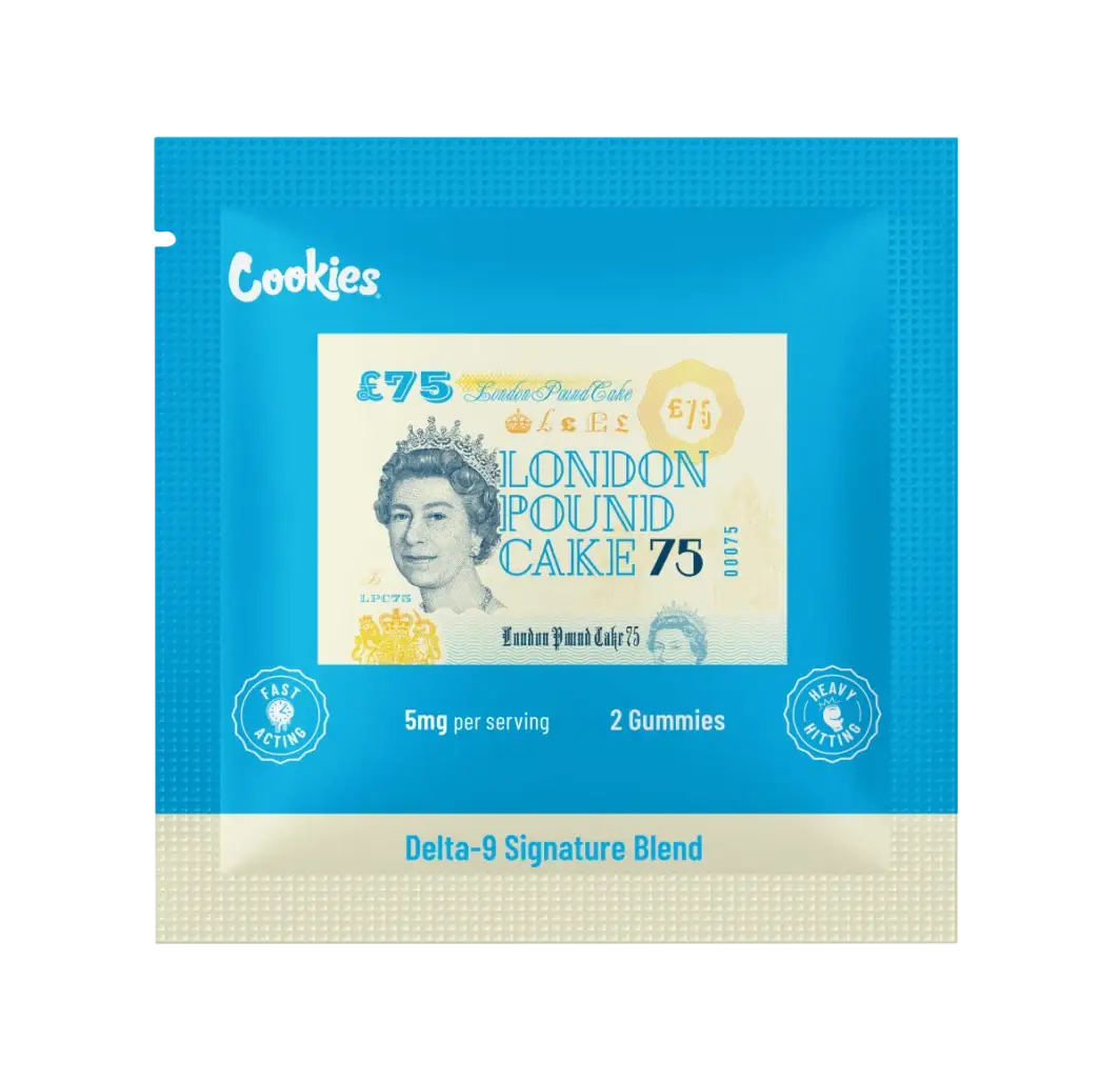 Cookies London Pound Cake Delta 9 THC Gummies 10MG (2-Pack) - Hemp Derived Edibles