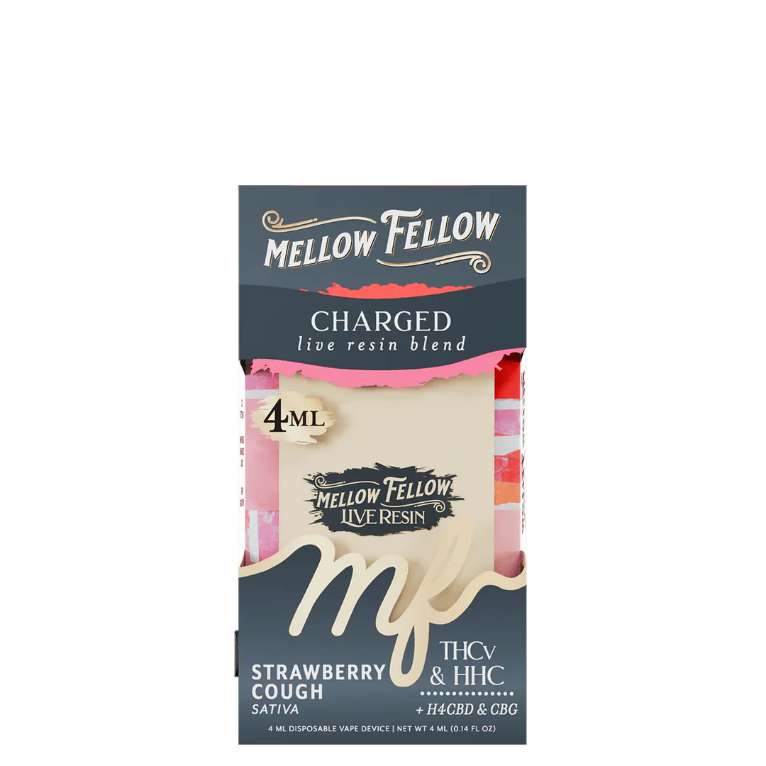 Charged Blend 4ml Live Resin Disposable Vape - Strawberry Cough (Sativa)
